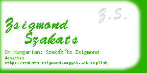 zsigmond szakats business card